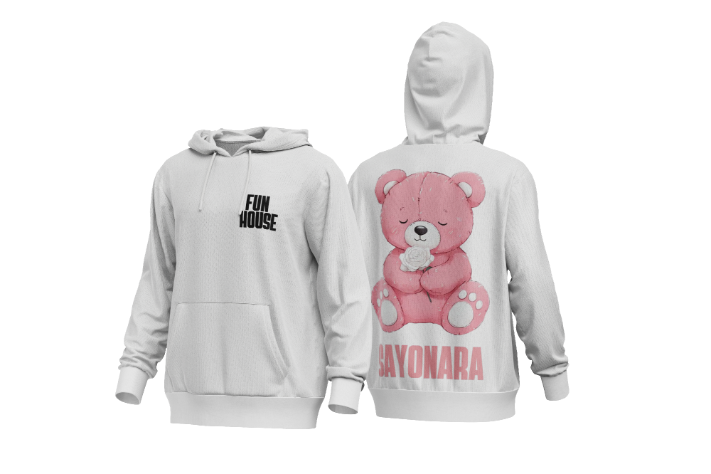 White Sayonara Hoodie 1 White Sayonara Hoodie